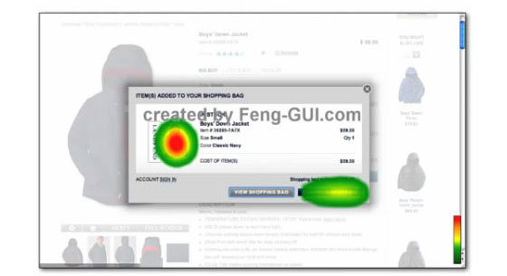 Conversion: Lands' End checkout - after (heatmap)