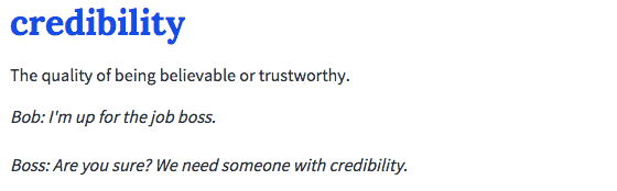 credibility