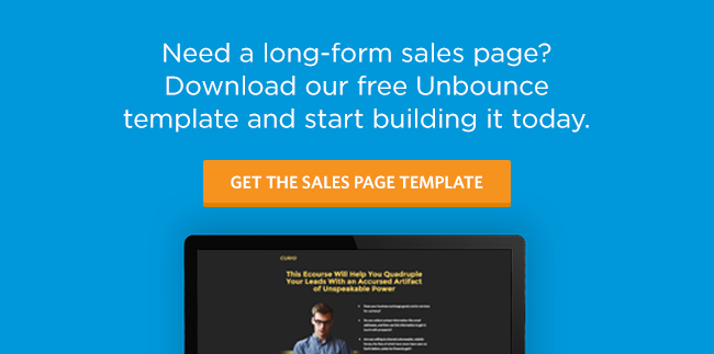 Long Form Sales Page