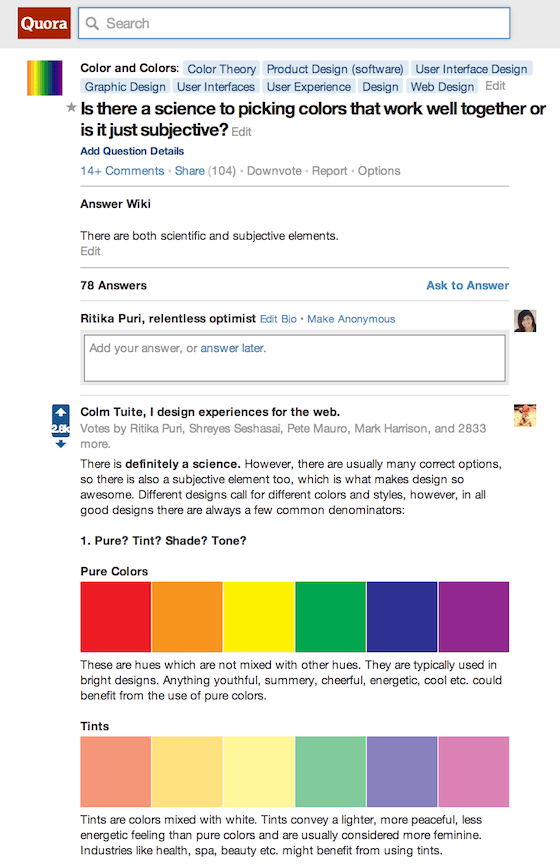 Design Resources: Quora thread