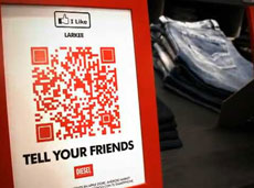 Diesel QR code sign: I Like Larkee