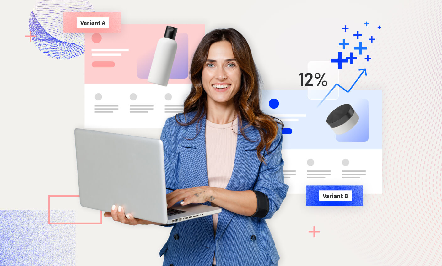 Horizontal hero image for landing page testing blog