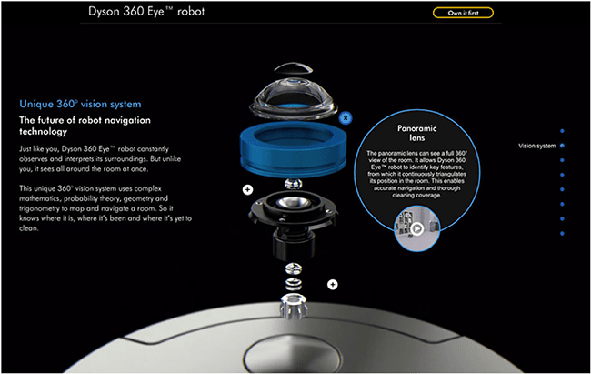 Dyson landing page