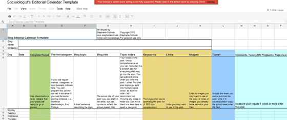 Crackerjack Marketing Editorial Calendar