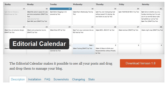 Editorial Calendar WP
