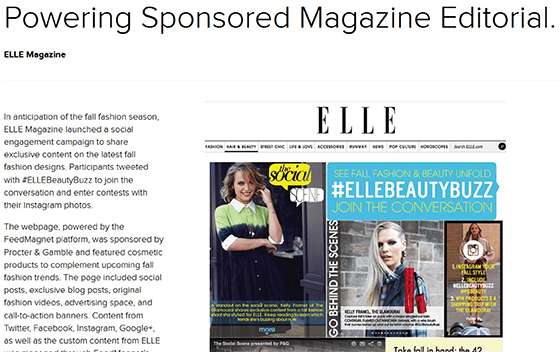 Native Advertisements: Elle Magazine example