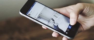 Mobile phone and Instagram feed