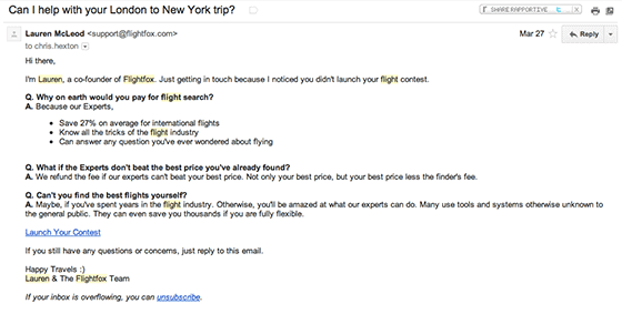 flightfox email