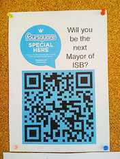 ISB 'Foursquare Special Here' check-in via QR code