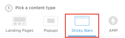 How to use sticky bar with Unbounce instructions screenshot