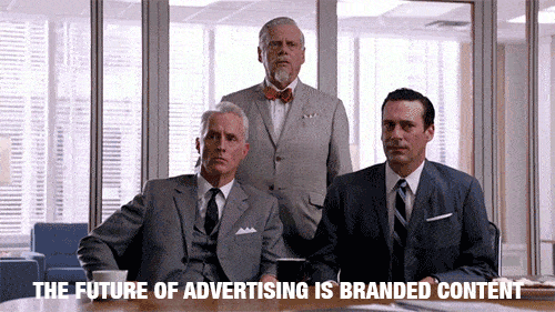 Gif of Madmen thinking about the future of advdertising.