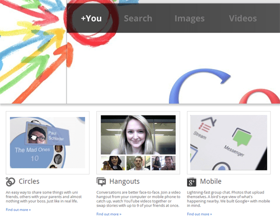 Google Plus Homepage