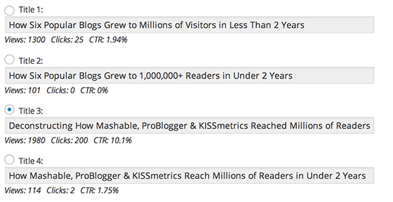 A/B testing your headline