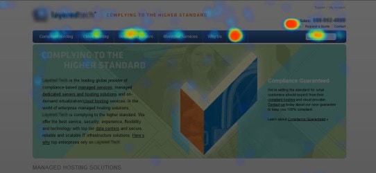 heatmap of users' clicks