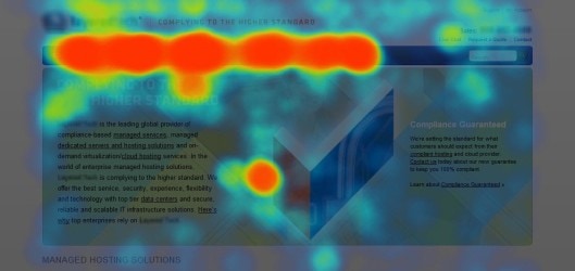 heatmap of users' mouse movements