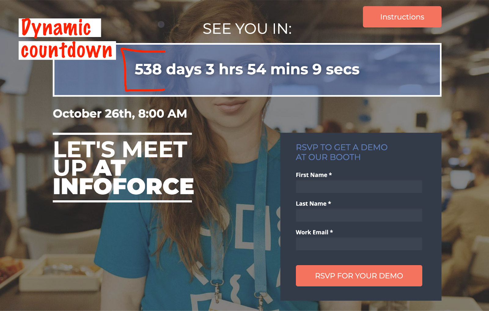 ppc dynamic landing page examples with countdown