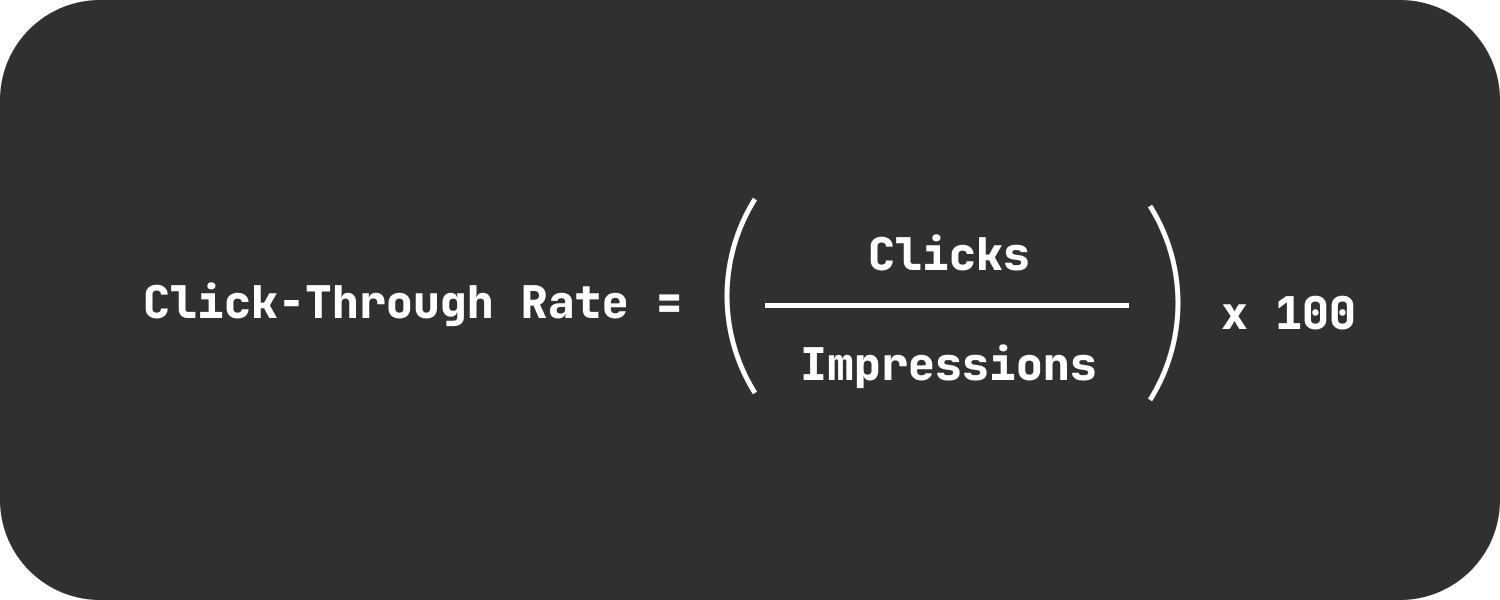 click through rate formula