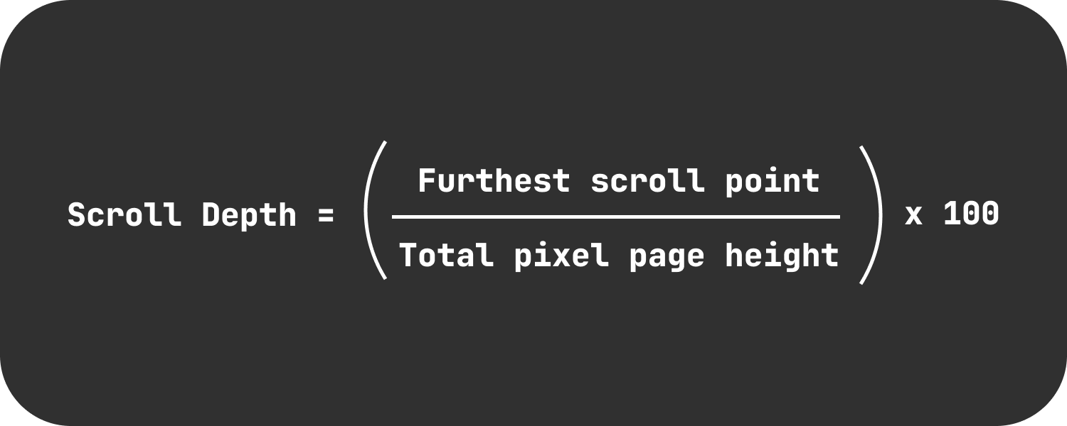 scroll depth calculation formula