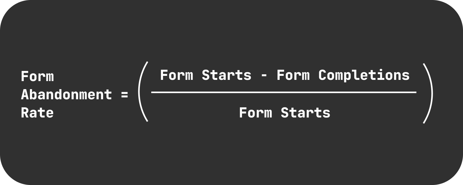 how to calculate form abandonment rate