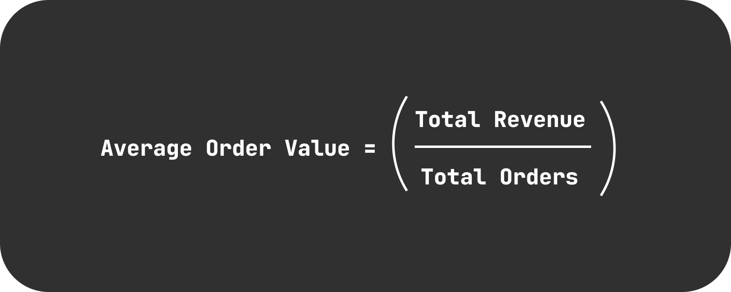 how to calculate average order value