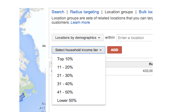 Demographics settings