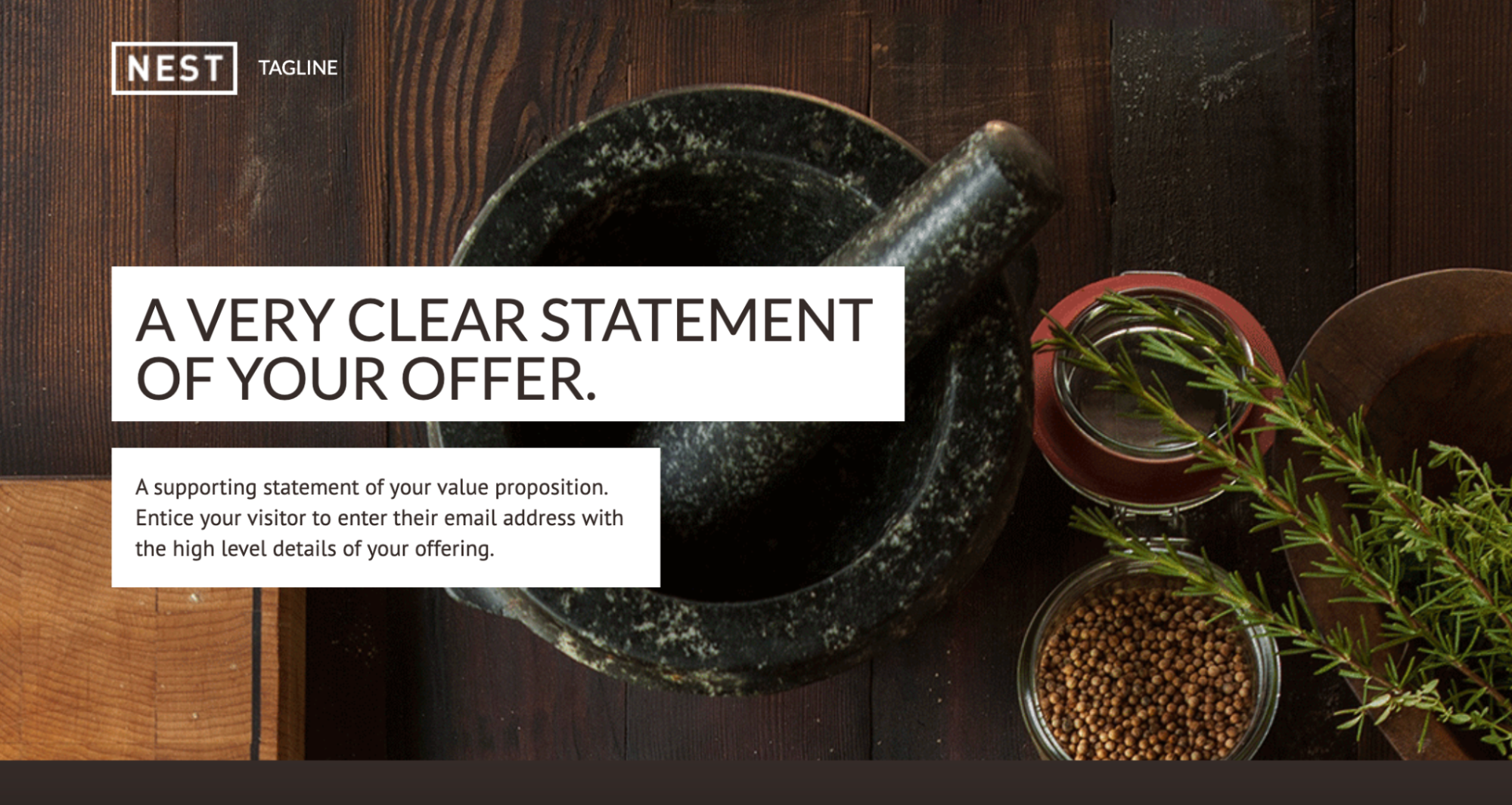 NEST lead generation fitness landing page template