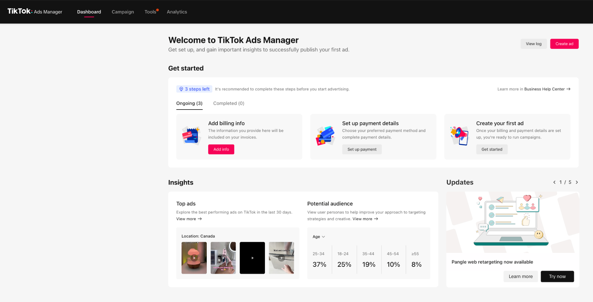 B2B Tiktok ads screenshot