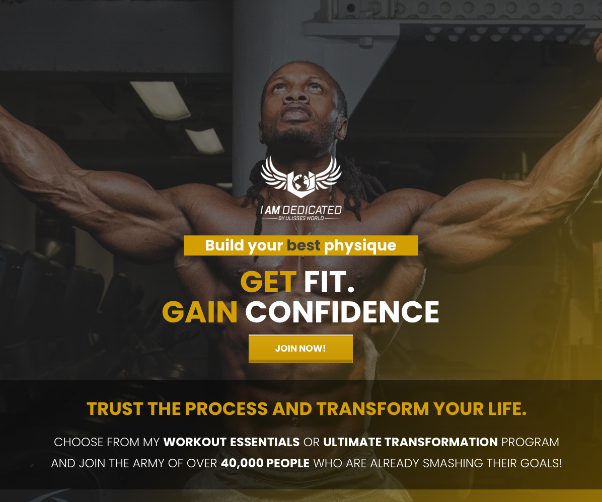 Ulisses Williams Jr. personal trainer and coach landing page example screenshot