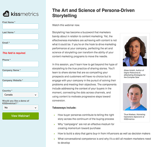 kissmetrics-webinar-landing-page