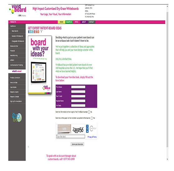 Landing Page Conversions - BEFORE