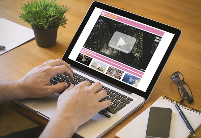 Landing page video