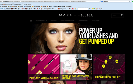 Native advertising: Maybelline microsite
