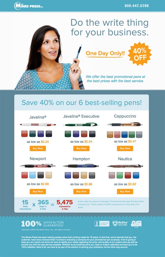 mines press landing page