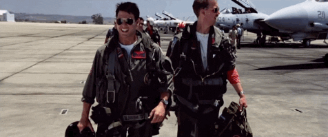 Animated GIF from Top Gun saying I feel the need for speed
