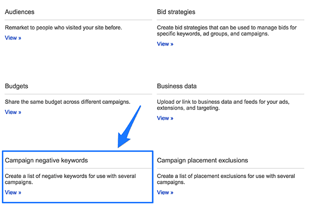 negative-keyword-list-specific