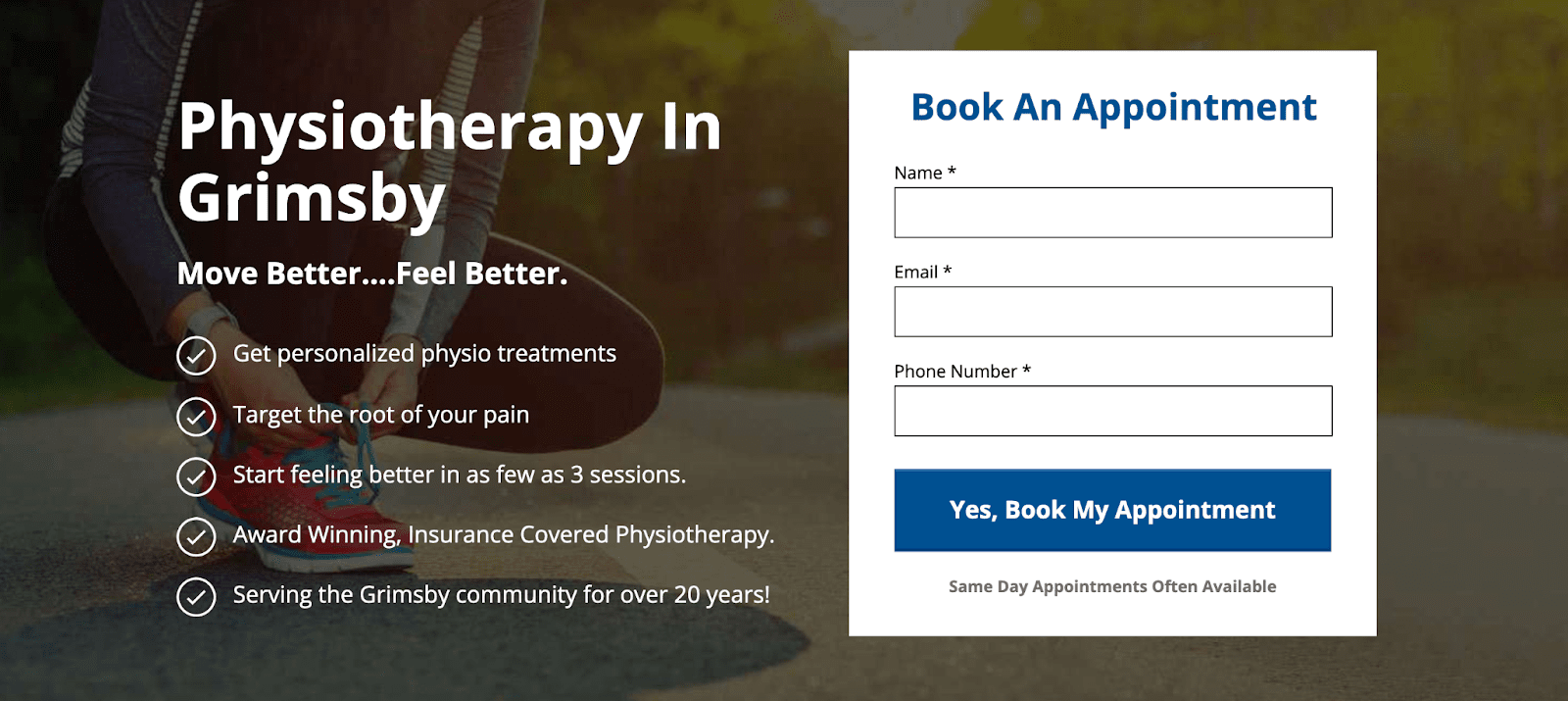 Patient Clicks landing page variant b