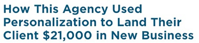 Personalization headline