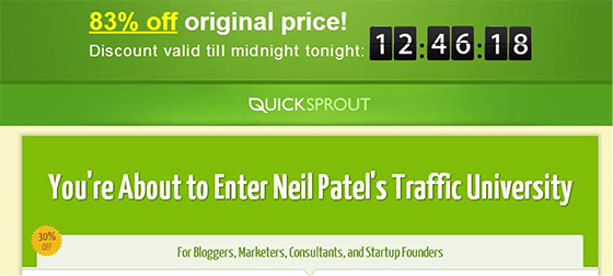 Persuasion: QuickSprout example