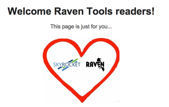 Targeted landing pages