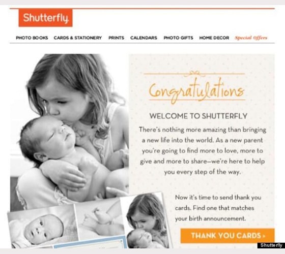 Shutterfly email example