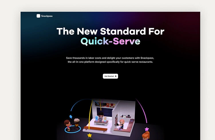 Snackpass brand awareness landing page screenshot