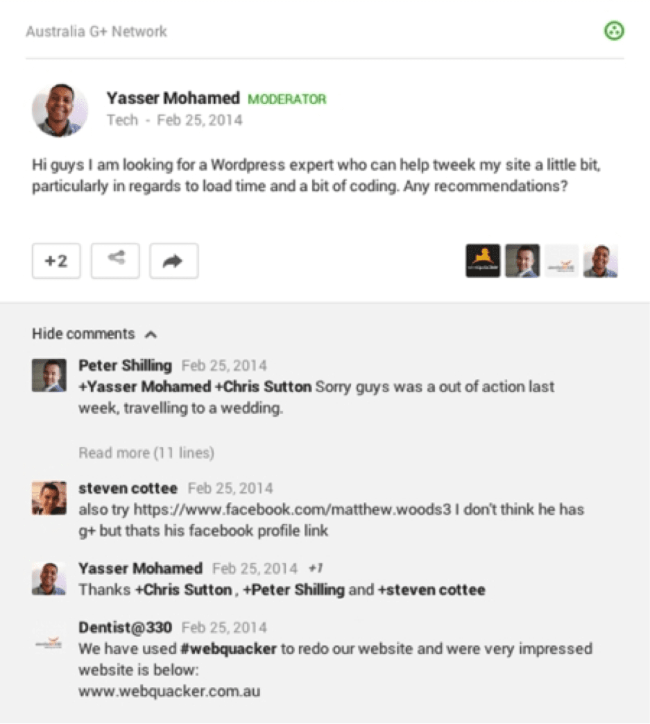 Social Media: Yasser Example