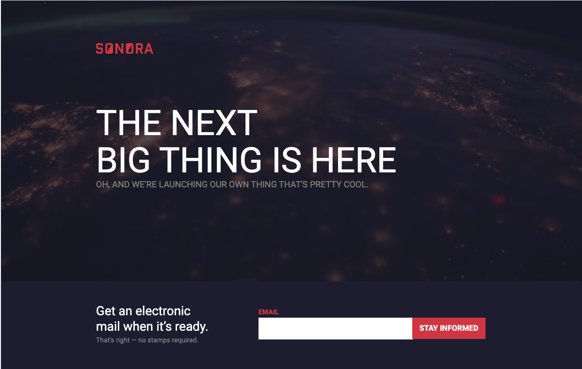 Unbounce Unbounce Sonora template