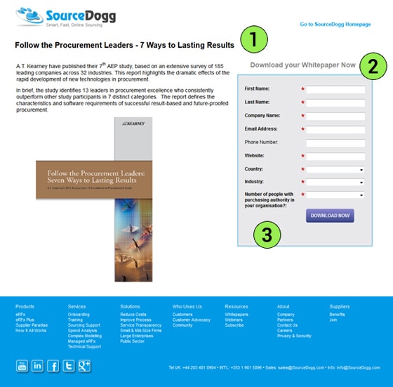 sourcedogg landing page