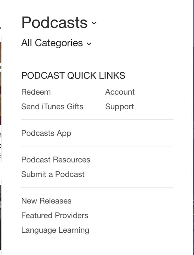 submit podcast