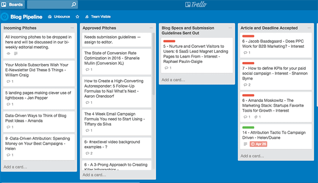 Trello screenshot