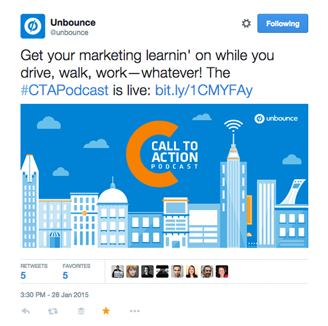 tweet CTA podcast
