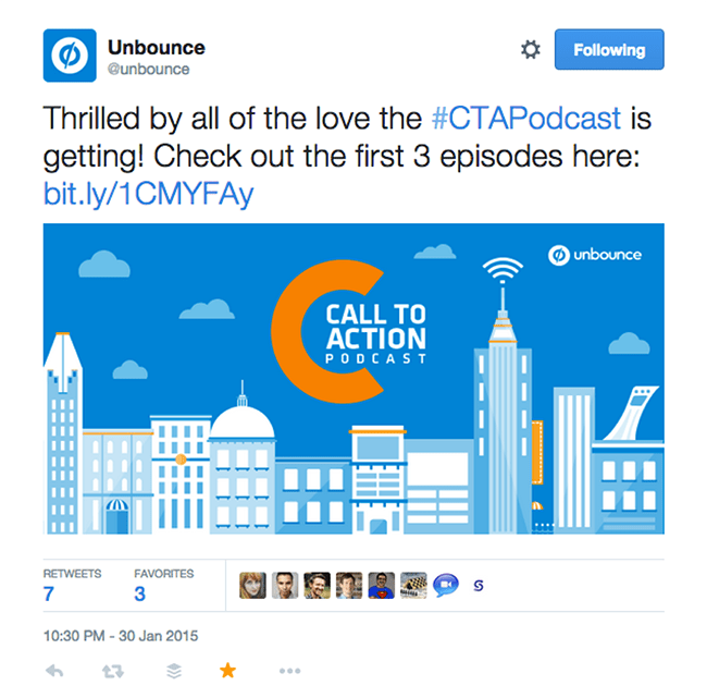 tweet CTA podcast