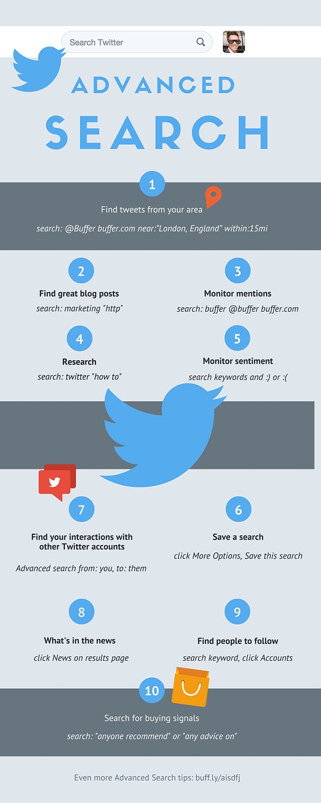 image of advanced search Twitter infographic