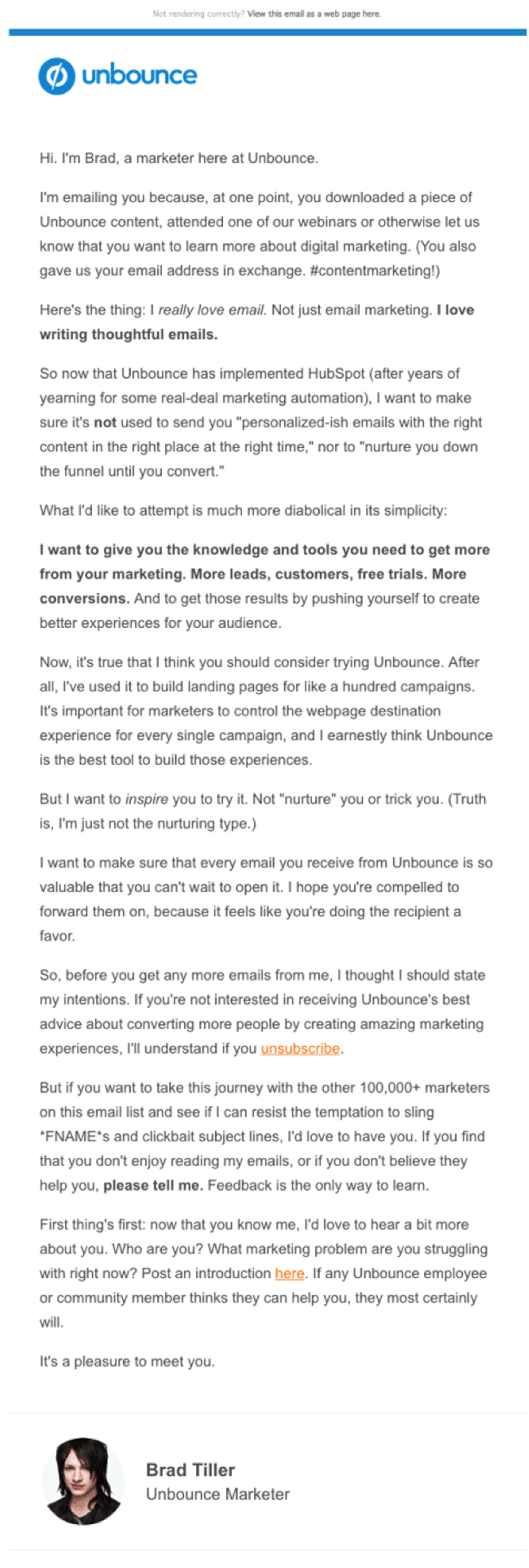 unbounce-nurturing-email-brad